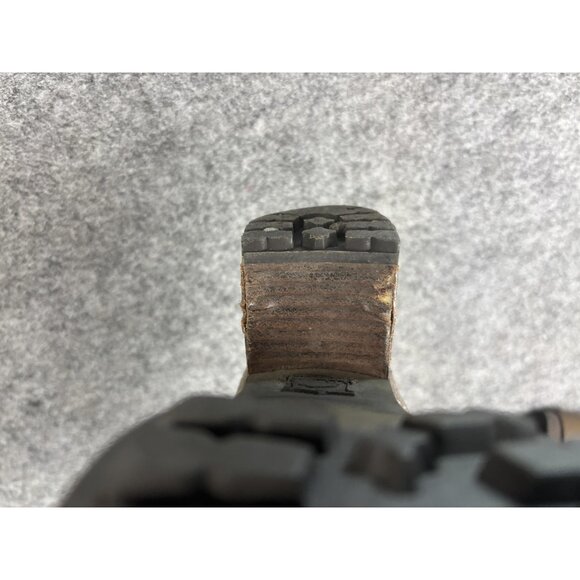 HS Trask Boots Womens Size 7.5 Gray Suede Stacked Heel Side Zip Buckle Ankle - Picture 7 of 8